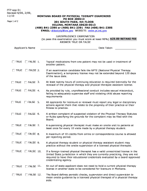 Jurisprudence Exam  Form