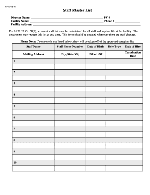 Staffmasters Login  Form