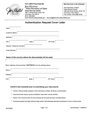 Apostille Cover Letter Sample Form