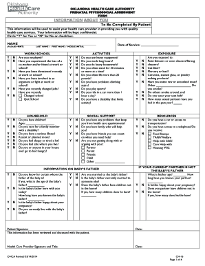 Prenatal Assessment  Form