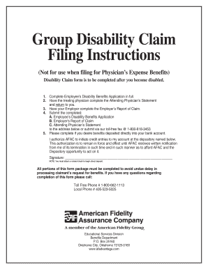 American Fidelity Disability Claim Form Wosc