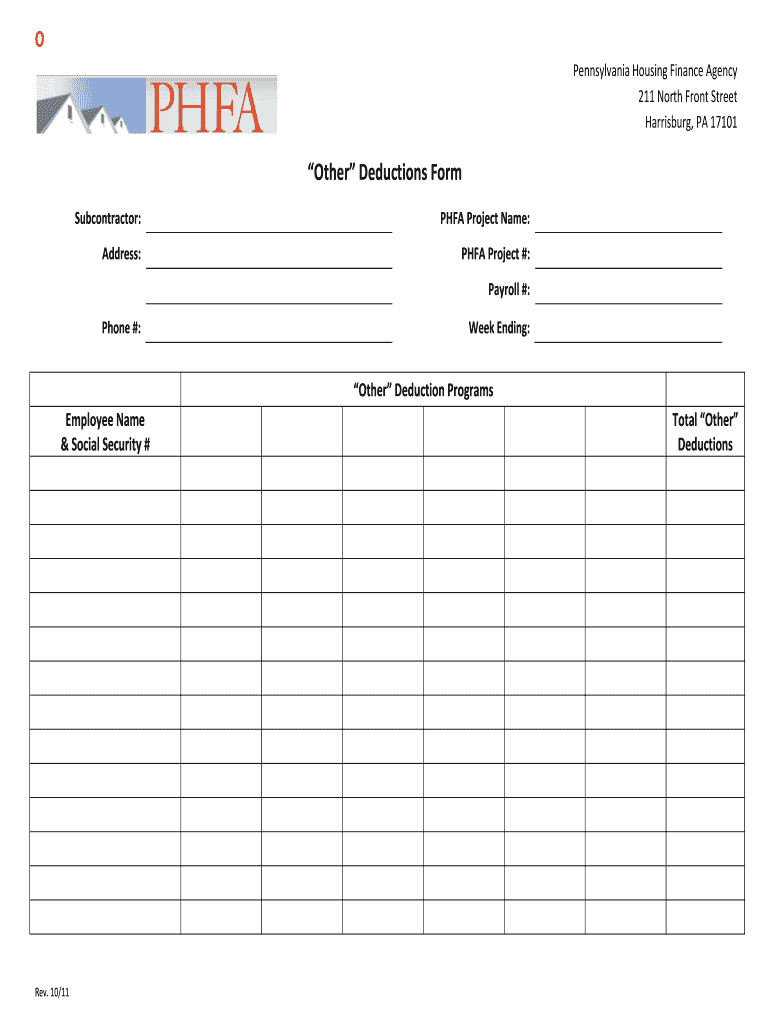  Other Deductions Form 2011-2024