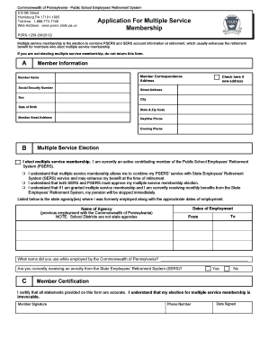 Pa Service Membership  Form