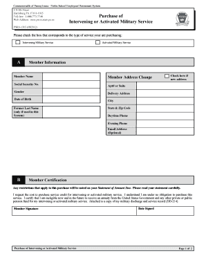 Pa Intervening  Form