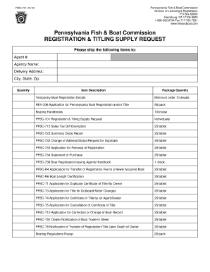  PFBC 701 Pennsylvania Fish and Boat Commission Fish State Pa 2012