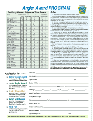 Pa Angler Award  Form