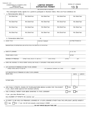 Exposition Permit  Form