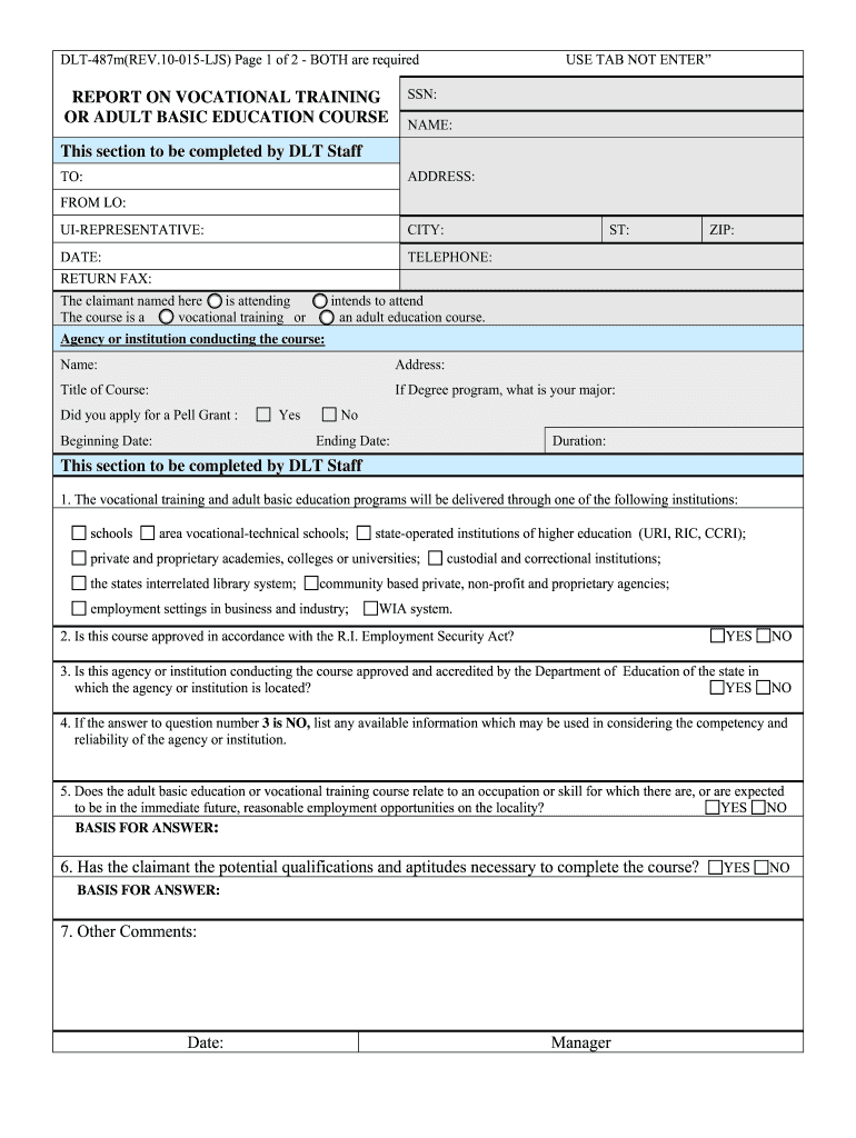 PDF File  RI Department of Labor and Training  Dlt Ri  Form