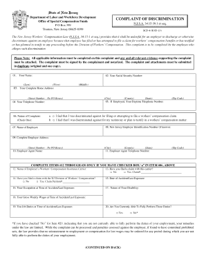 Complaint Discrimination Form