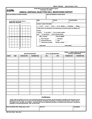 EPA Form 7520 11 Rev 8 01 ANNUAL DISPOSALINJECTION Deq State Ok