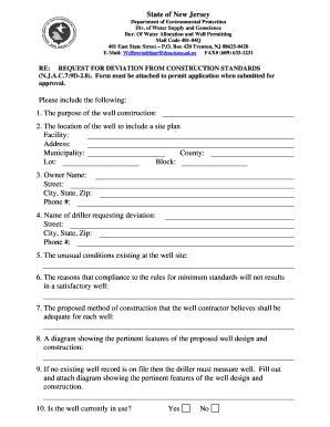 New Jersey Uniform Construction Code Form Instructions