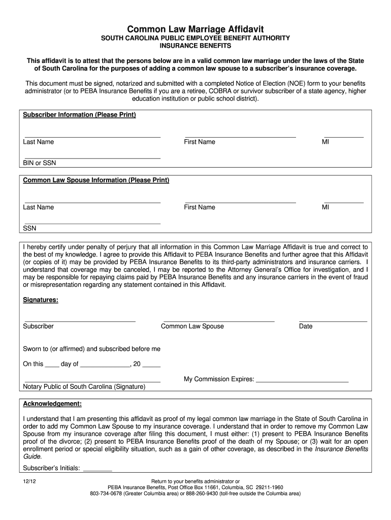 Get and Sign Common Law Marriage Texas 2012-2022 Form