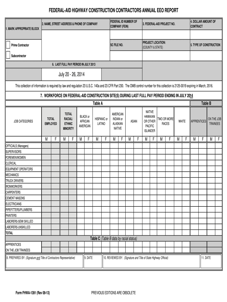  Fhwa 1391 2013-2024