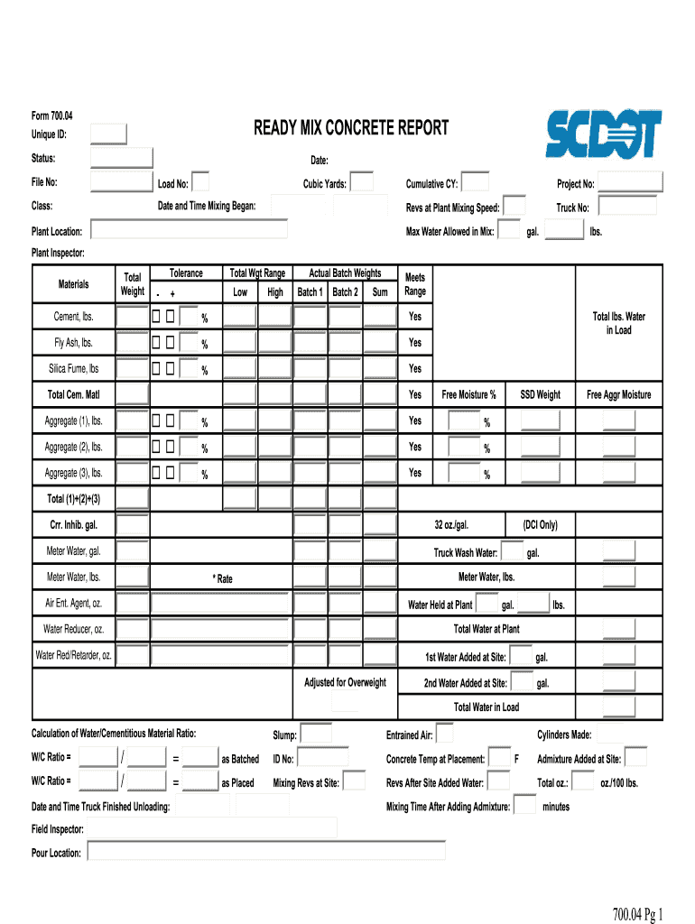 Scdot Form 700 04