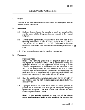 Flakiness Index Test Lab Report PDF  Form