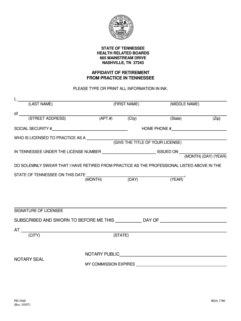 Tennessee Retirement Ready  Form