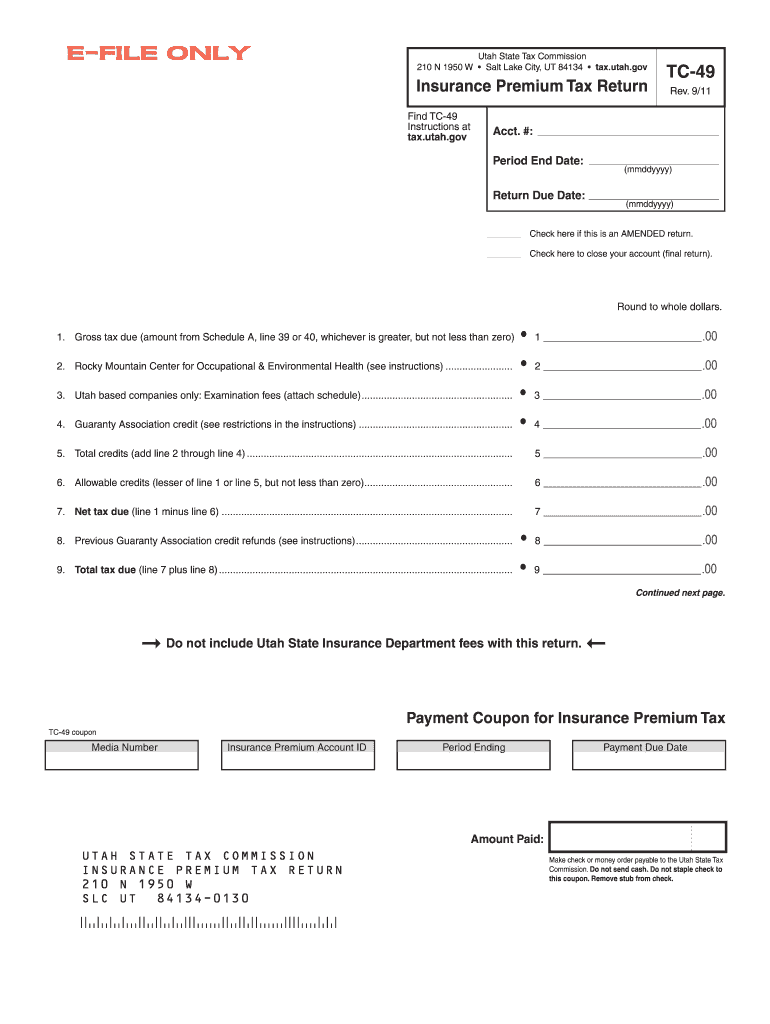  Utah Insurance Tax 2011-2024
