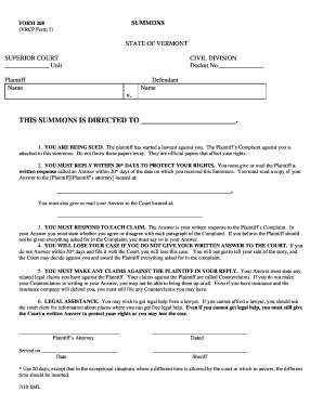 Vrcp Form 268