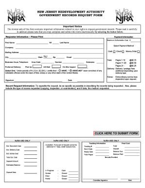 Fill Out and Sumbit Your OPRA Application Online New Jersey Njra  Form