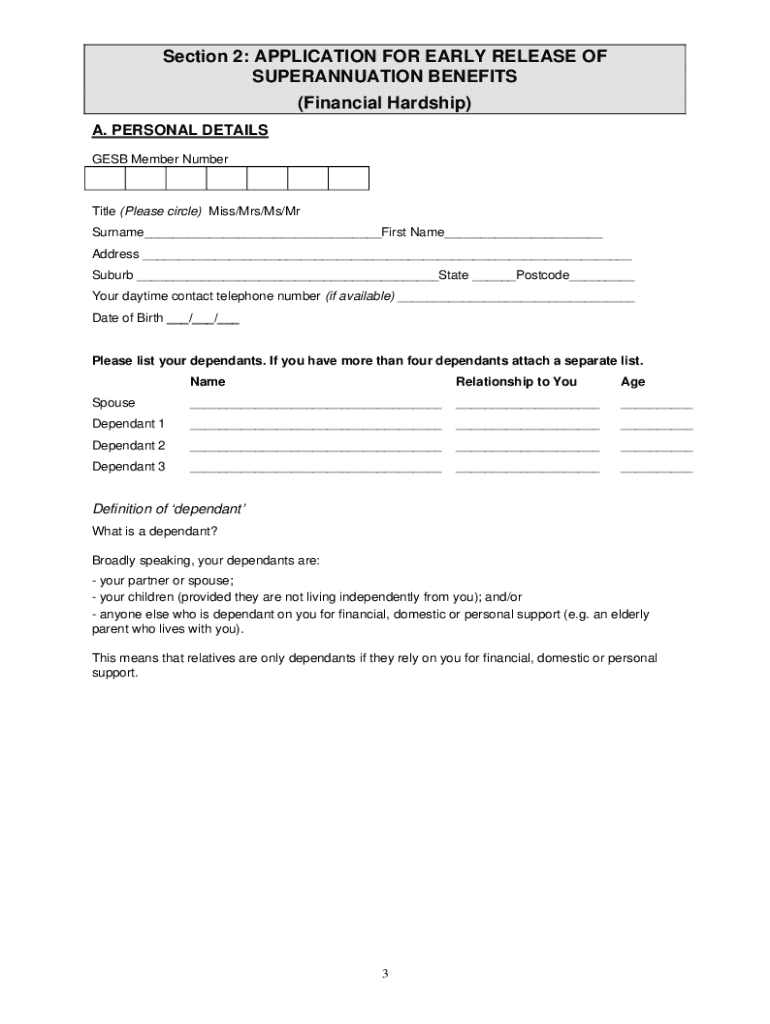 Gesb Financial Hardship Form