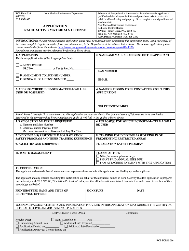  Rcb Form 2009-2024