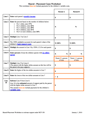 Shared Placement  Form