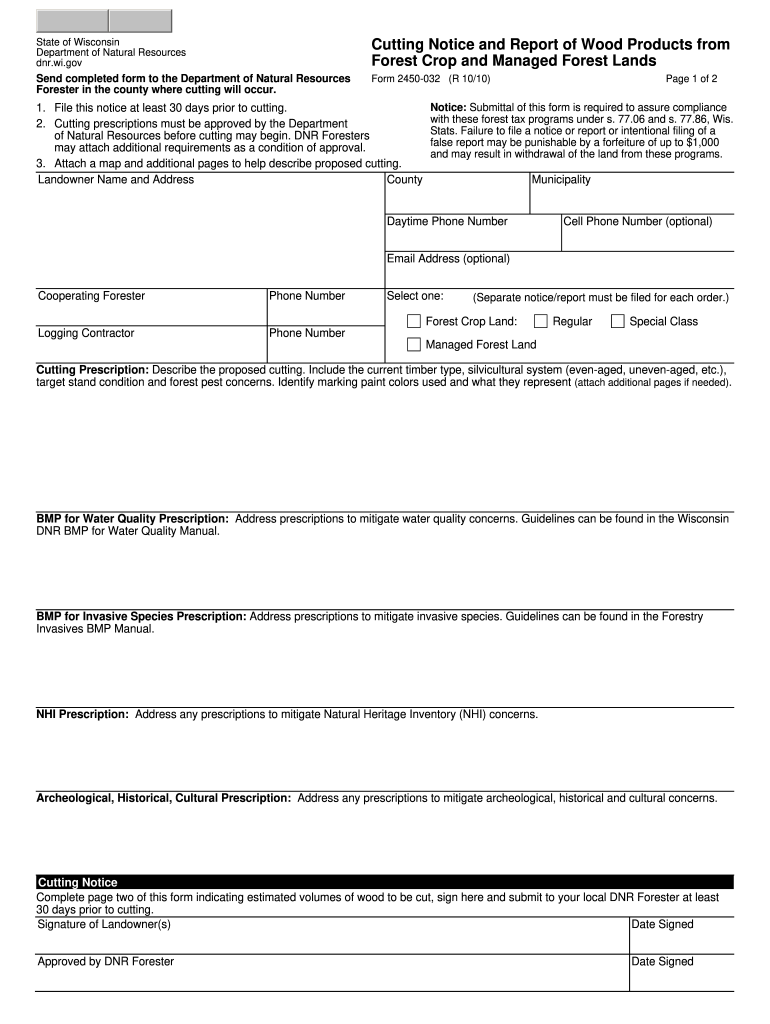  2450 032 Form 2010