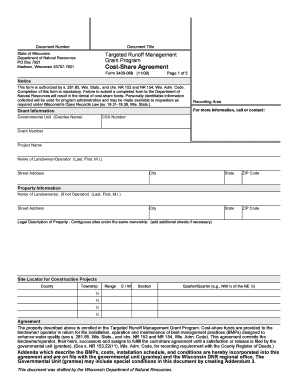  Targeted Runoff Mgmt Cost Share Agreement Form 3400 069 PDF Dnr Wi 2009-2024