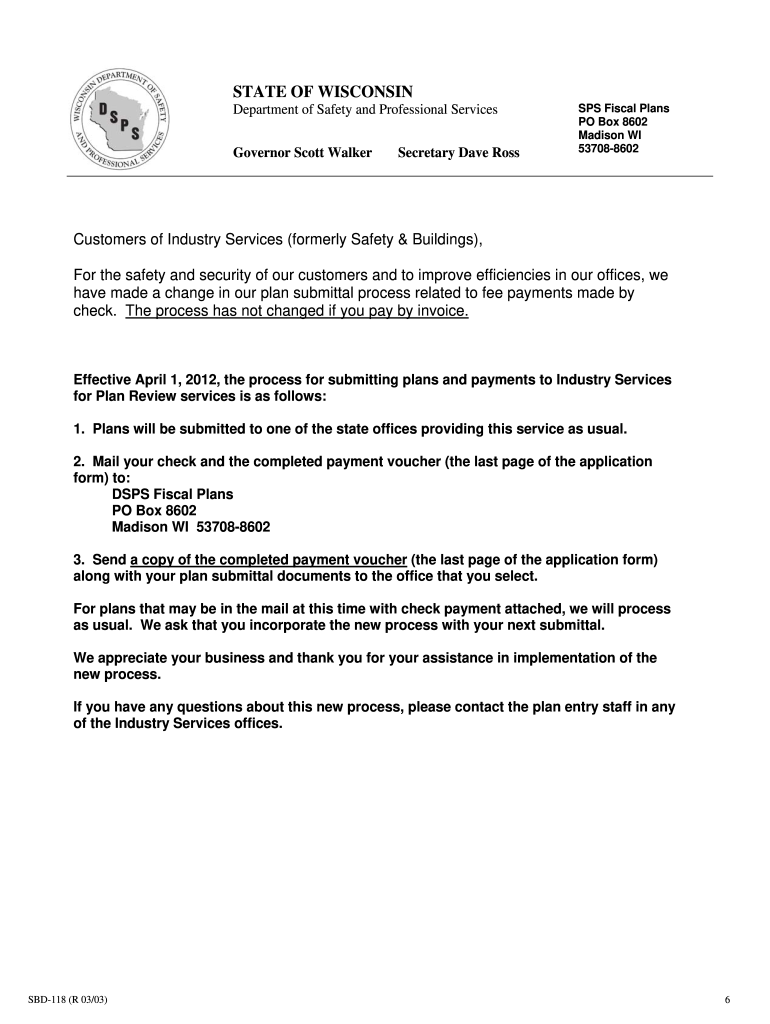  Wisconsin Warrant Form 2003