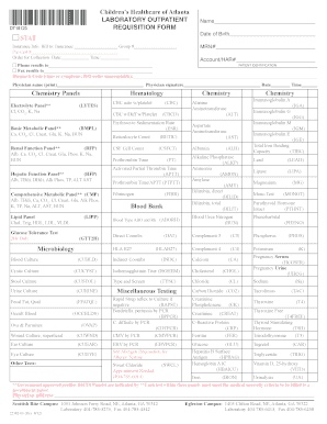 Choa Lab Order Form