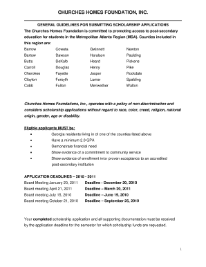 Churches Homes Foundation, Inc Candler School of Theology Candler Emory  Form
