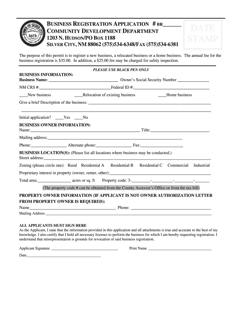 Nm Business Registration  Form