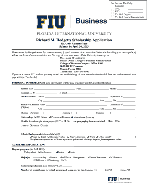 Fiu Application  Form