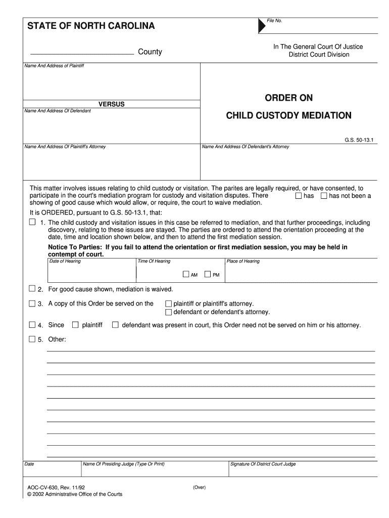 Custody Proposal Template