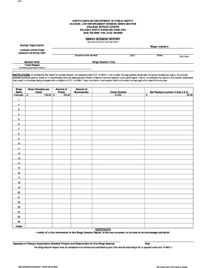 Nc Ale Bingo Forms