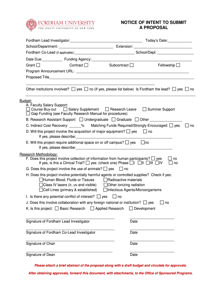 NITS Form Fillable PDF Fordham University Fordham