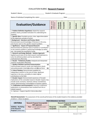 Thesis Research Proposal Evaluation Rubric PRINT Version Georgiahealth  Form