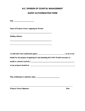 Agent Authorization Form