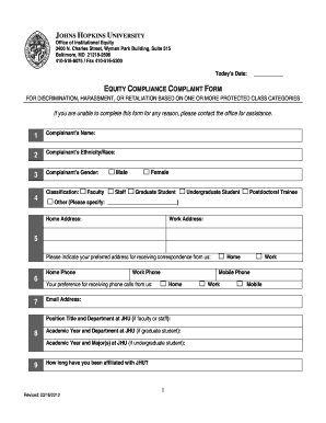 Complaint Form PDF