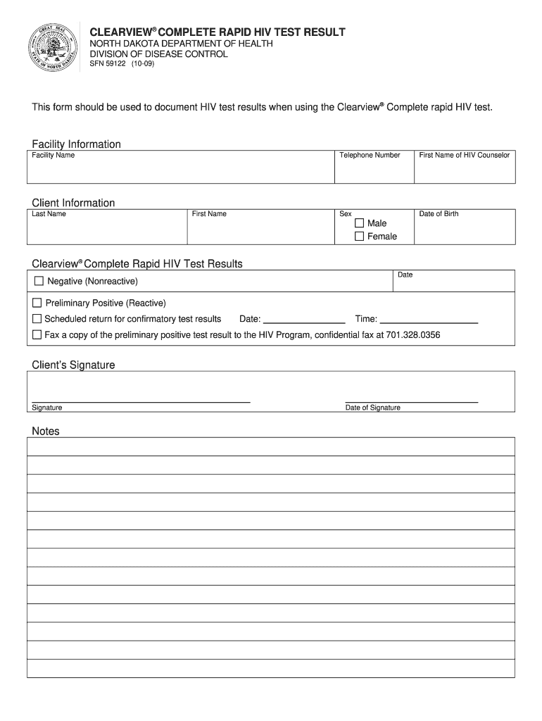  Clearview Complete Hiv 1 2 Form 2009