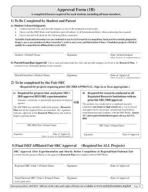 Approval Form 1b