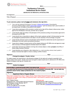 Get and Sign Assurance Principal Investigator 2017-2022 Form