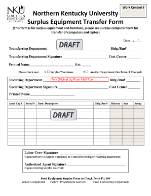 Equipment Transfer Form