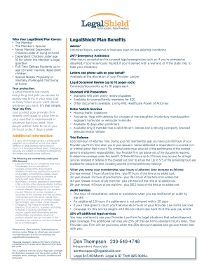 LegalShield Group Standard Plan Flyer PDF Santa Fe College Dept Sfcollege  Form