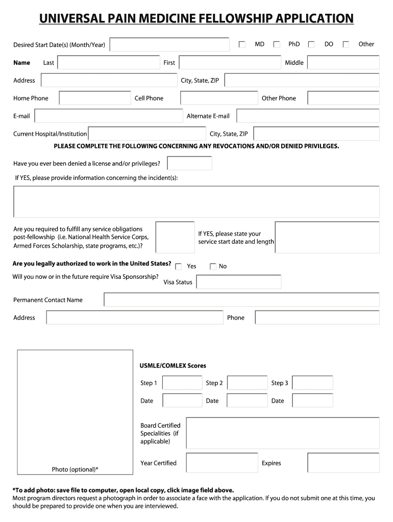 The Common Pain Application  Pain Management Center  Paincenter Stanford  Form