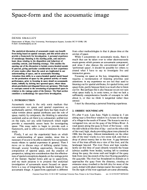 Space Form and the Acousmatic Image CCRMA Ccrma Stanford