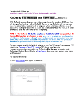 Godaddy Forms PDF