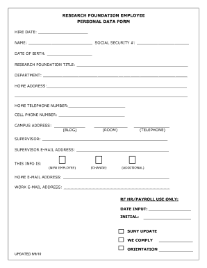 Employee Information Update Form