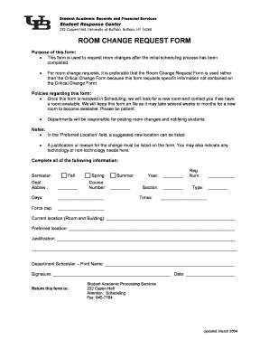 Nursing Home Room Change Form Template