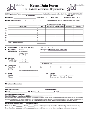 Ub Ticket Office  Form